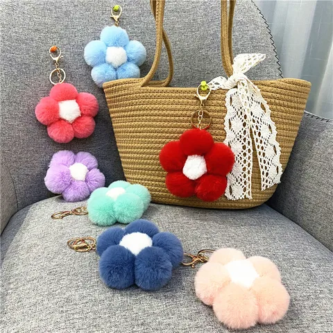 Cute Flower Metal Keychain