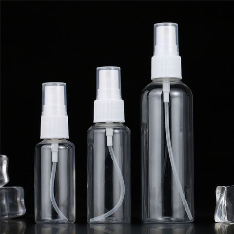Botella De Spray De 30 Ml, 50 Ml, 100 Ml, Botella Cosmética De Agua De Desinfección Portátil De Plástico Transparente