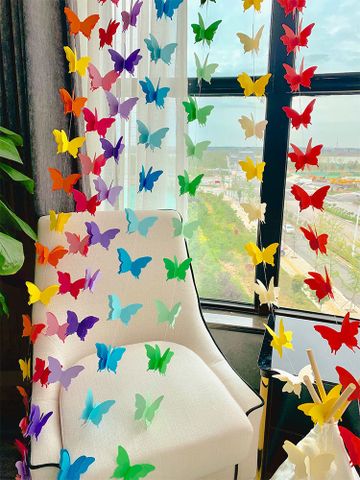 Butterfly-shaped Paper String Garland Birthday Party Decoration Balloon Tassel Pendant