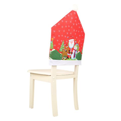 New Christmas Ornaments Printed Snowman Chair Cover