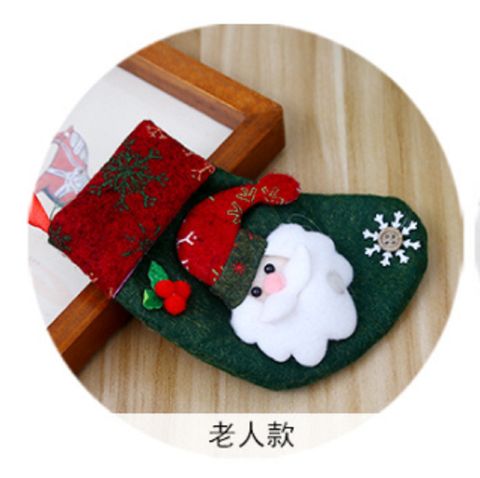 Snowflake Christmas Little Socks Gift Bag Christmas Tree Ornaments Children Candy Bag Elderly Snowman Gift Bag Wholesale