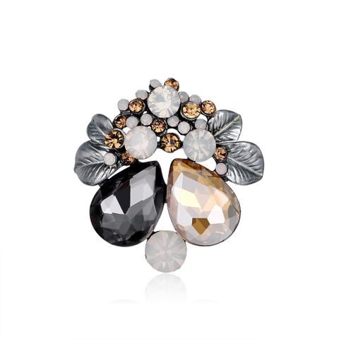 Alloy Rhinestone Glass Brooches