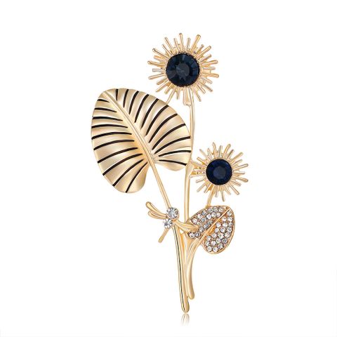 Cute Flower Alloy Plating Rhinestones Brooches