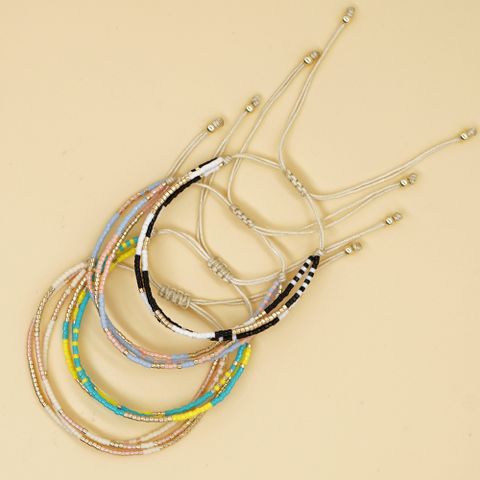 Bohemian Color Block Glass Wholesale Bracelets