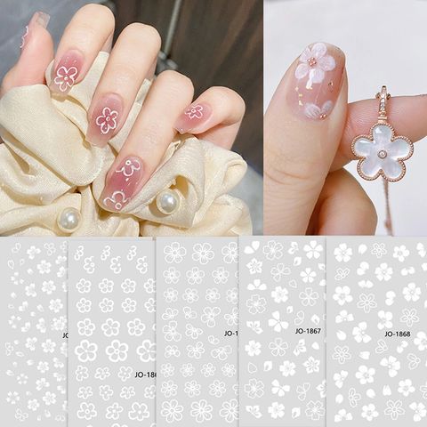 Cute Flower Plastic Nail Patches 1 Piece