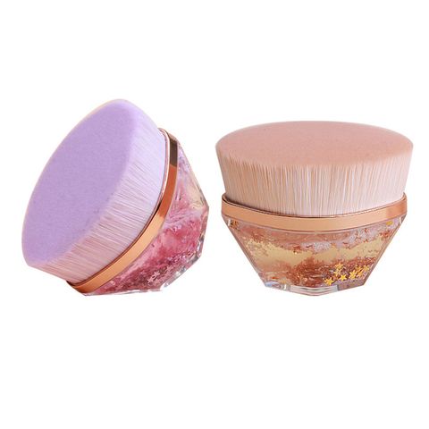 Nuevo Cepillo De Maquillaje De Base De Mango De Plástico De Piel Suave