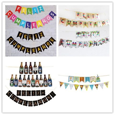 Letter Paper Flag Birthday Decorations