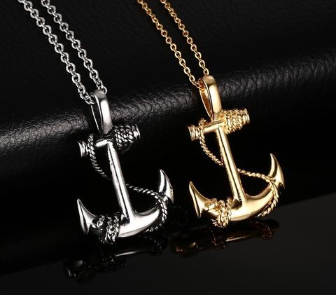 Fashion Alloy Boat Anchor Necklace Daily 1 Piece