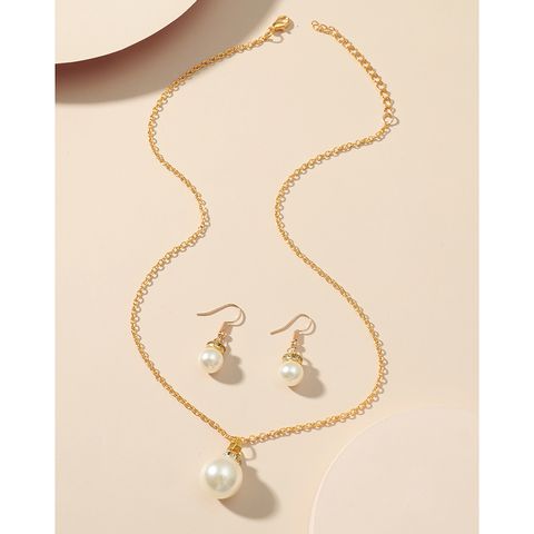 Women's Fashion Pearl Imitation Pearl Jewelry Set Diamond Jewelry Sets