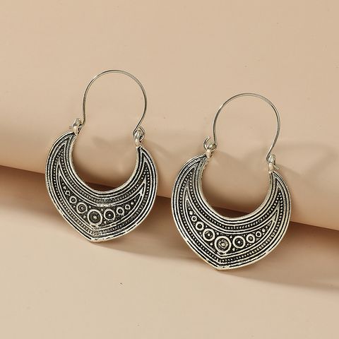 Vintage Style Bohemian Heart Shape Plating Alloy No Inlaid Earrings