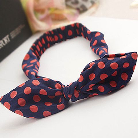 Casual Simple Style Round Dots Stripe Lattice Cloth Hair Band