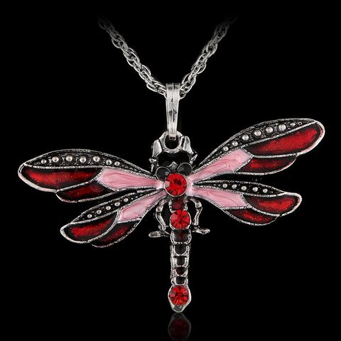 Fashion Dragonfly Alloy Plating Rhinestone Necklace