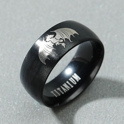 Punk Dragon Titanium Steel Rings Plating Stainless Steel Rings