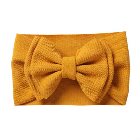 Cute Solid Color Bow Knot Cloth Rib-knit Hair Band