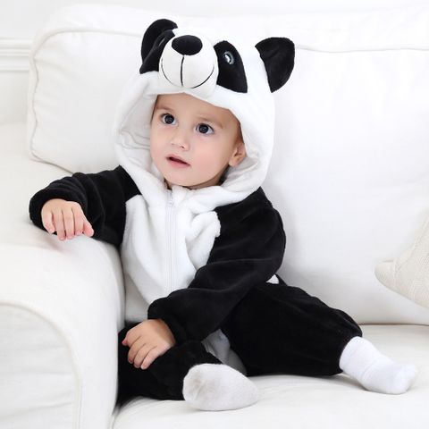 Cute Animal Velvet Polyester Baby Rompers