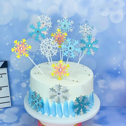 Snowflake Paper Party Cake Decorating Supplies