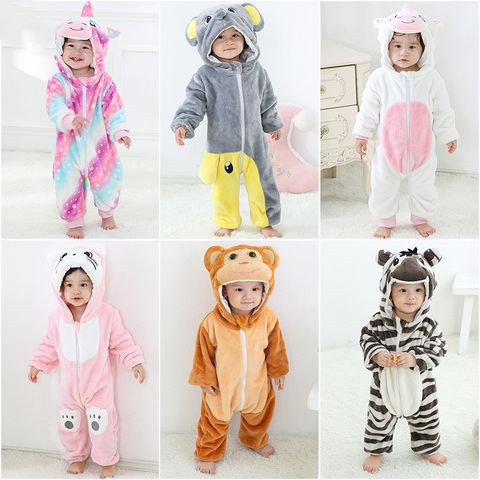 Cute Animal Velvet Polyester Baby Clothes
