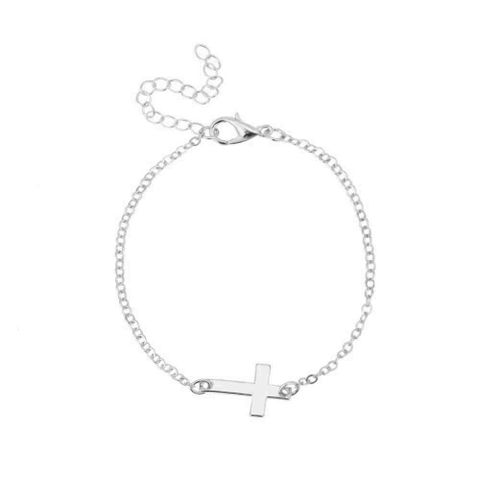 Simple Style Cross Alloy Plating Alloy Anklet