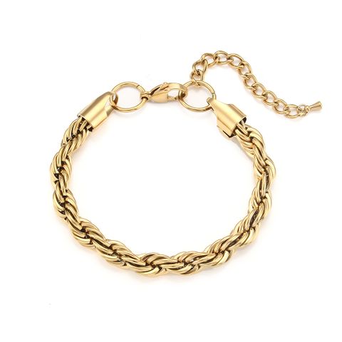 Simple Style Twist Stainless Steel Plating Gold Plated Necklace