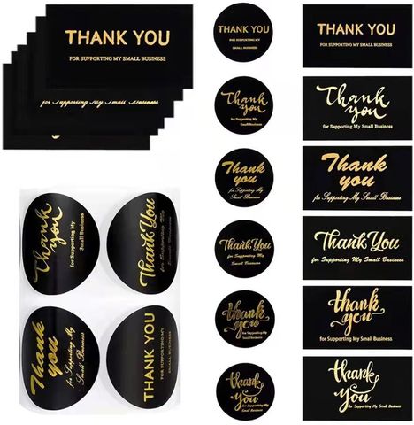 500/roll 3.8cm Stamping Thank You Decorative Stickers Label Card