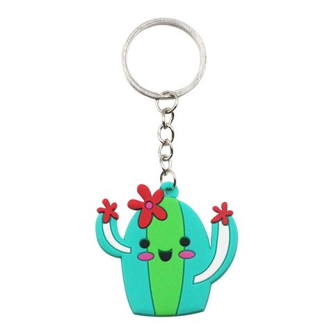 Cute Cactus Animal Metal Keychain