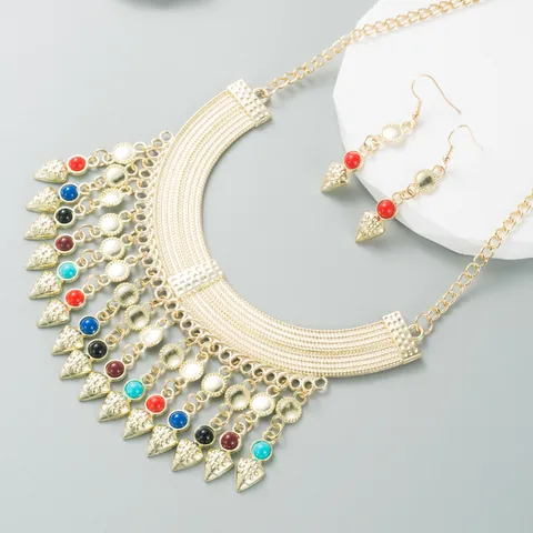 Ethnic Style Geometric Alloy Plating Necklace