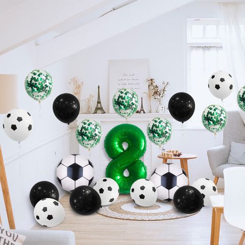 Date D'anniversaire Numéro Football Film D'aluminium Fête Ballon