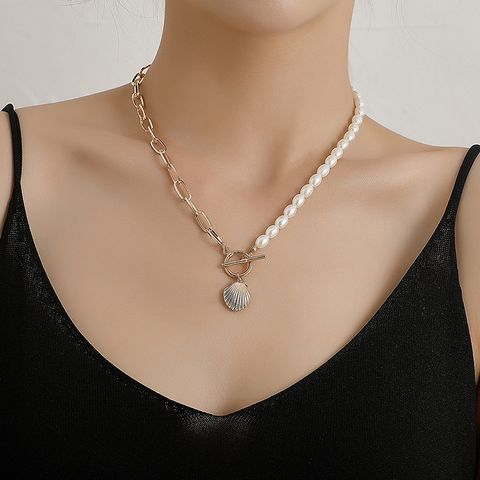 Wholesale Bijoux Pendentif Pétoncle Ot Boucle Collier De Perles Nihaojewelry