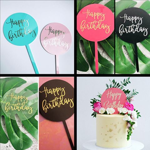 Birthday Letter Arylic Party Cake Decorating Supplies