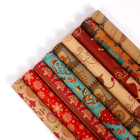 Christmas Elk Kraft Paper Party Gift Wrapping Supplies