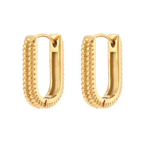 Fashion Geometric Plating Stainless Steel Gold Plated Earrings