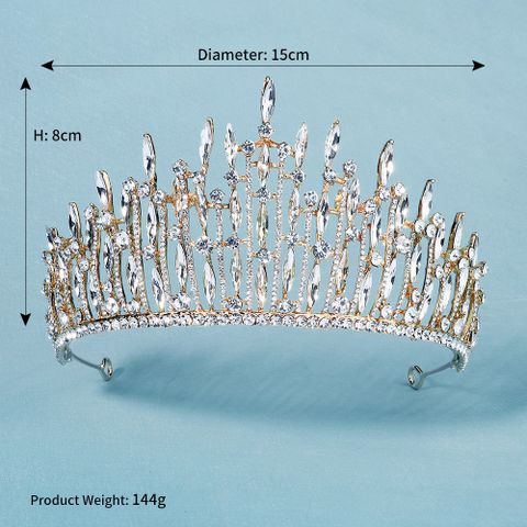 Luxury Crystal  Goddess Headdress Bride Wedding Crown