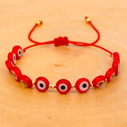 Fashion Devil's Eye Glass Knitting Unisex Bracelets