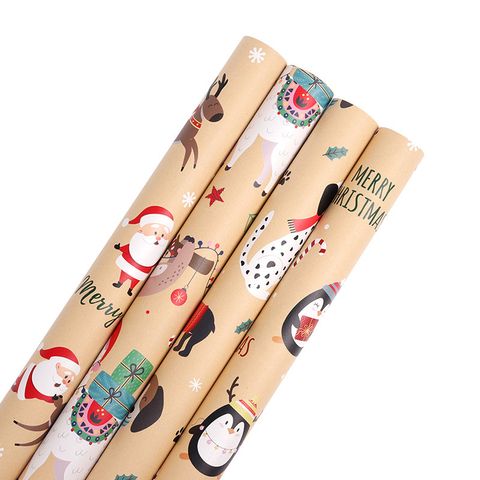 Christmas Animal Santa Claus Paper Party Gift Wrapping Supplies
