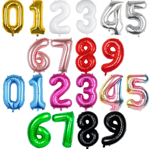 Birthday Number Aluminum Film Party Balloon