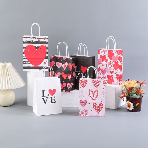 Día De San Valentín Forma De Corazón Papel Kraft Fiesta Suministros Para Envolver Regalos