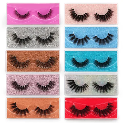 Thick 10 Pairs Of Natural Imitation Mink False Eyelashes