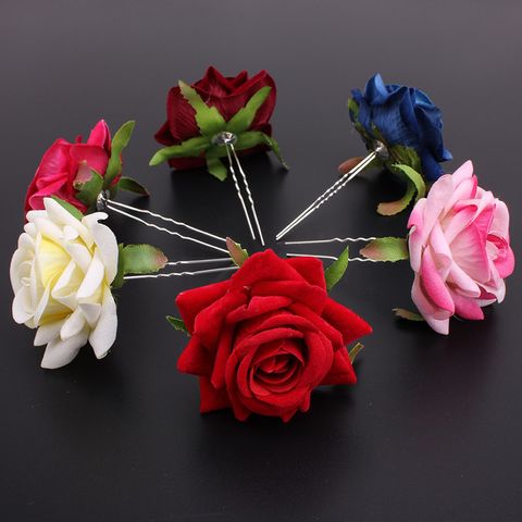 Sweet Flower Cloth Handmade Hairpin