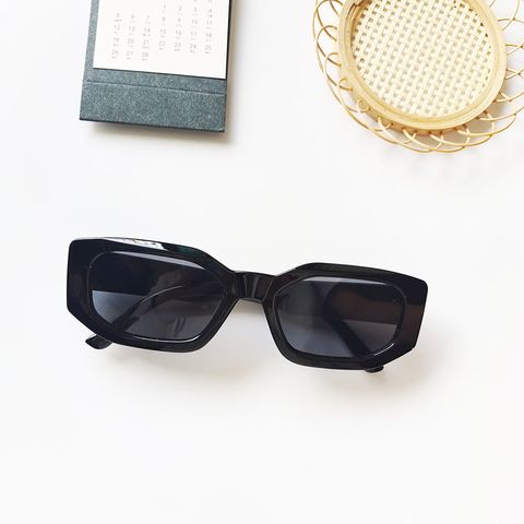 Unisex Streetwear Solid Color Resin Square Sunglasses