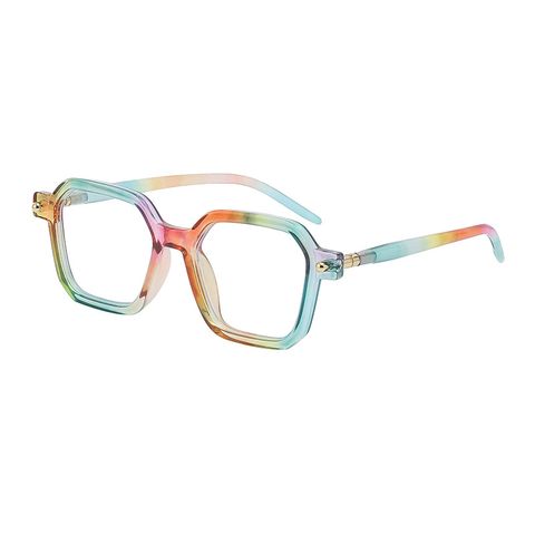 Unisex Fashion Gradient Color Pc Square Metal Sunglasses