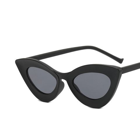 Women's Streetwear Solid Color Ac Cat Glasses Sunglasses