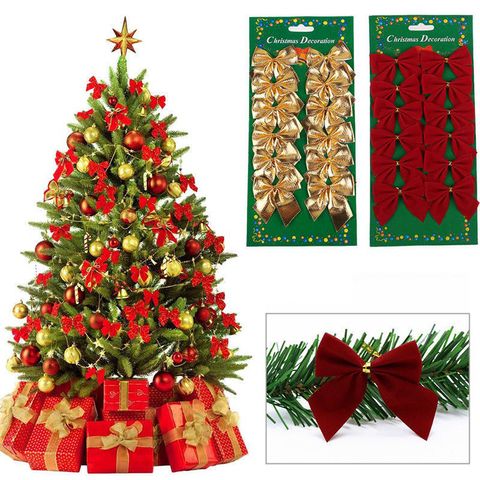 Weihnachten Bogenknoten Polyester Gruppe Dekorative Requisiten