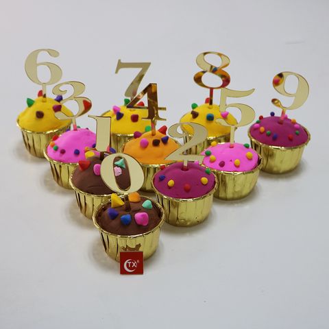 Birthday Number Arylic Party Cake Decorating Supplies