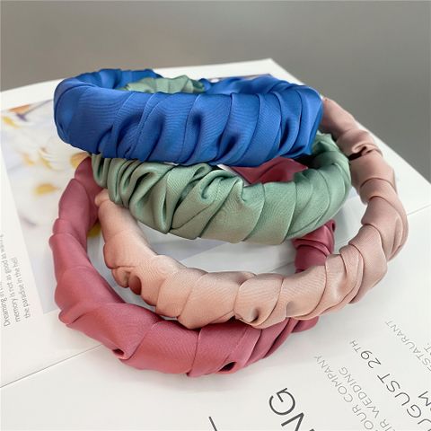 Simple Style Solid Color Cloth Gauze Hair Band 1 Piece