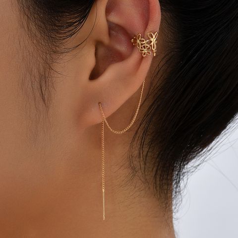 Fashion Flower Copper Earrings Inlay Zircon Copper Earrings