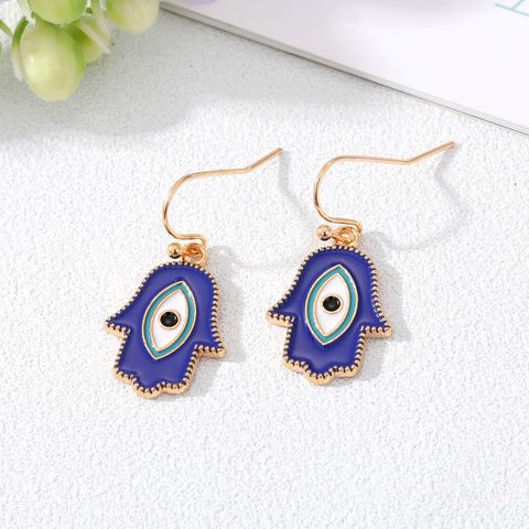 Wholesale Jewelry 1 Pair Fashion Devil's Eye Palm Eye Alloy Ear Hook