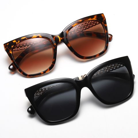 Unisex Fashion Solid Color Leopard Pc Cat Glasses Sunglasses