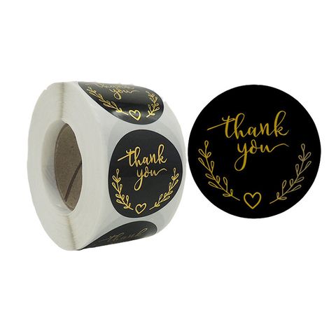 Hot Stamping Love Thank You Gift Envelope Mouth Copper Plate Sticker Label