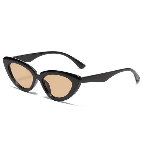 Fashion Solid Color Leopard Pc Cat Glasses Full Frame Women's Sunglasses