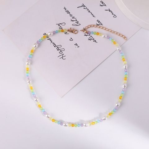 Simple Style Irregular Beaded Pearl Necklace